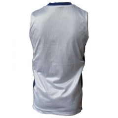 Rückansicht  weiß/navy Basketballtrikot