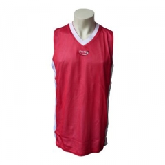 Frontansicht Basketballtrikots rot/weiß