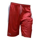 Frontansicht Basketballhose rot/weiß
